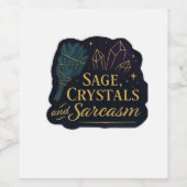 Whimsigoth Fantasy Mystical Forests, Moons & Magic Weinetikett (Einzelnes Label)