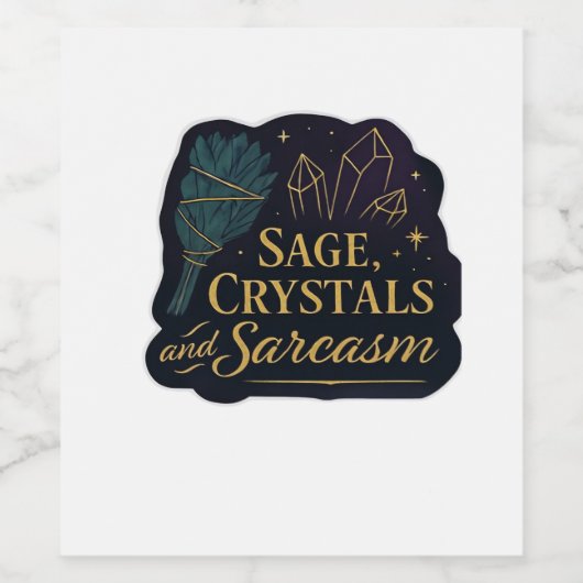 Whimsigoth Fantasy Mystical Forests, Moons & Magic Weinetikett (Einzelnes Label)