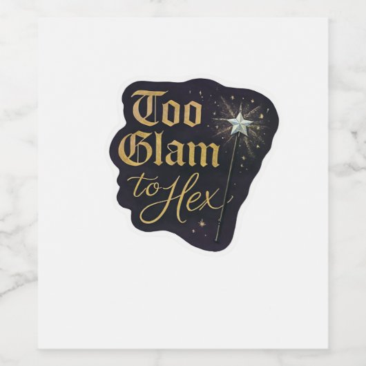 Whimsigoth Fantasy Mystical Forests, Moons & Magic Weinetikett (Einzelnes Label)