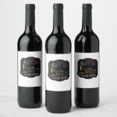 Whimsigoth Fantasy Mystical Forests, Moons & Magic Weinetikett (Flaschen)