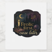 Whimsigoth Fantasy Mystical Forests, Moons & Magic Weinetikett (Einzelnes Label)