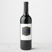 Whimsigoth Fantasy Mystical Forests, Moons & Magic Weinetikett (Vorderseite)