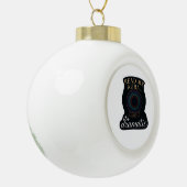 Whimsigoth Fantasy - Mystische Wälder, Monde & Mag Keramik Kugel-Ornament (Links)