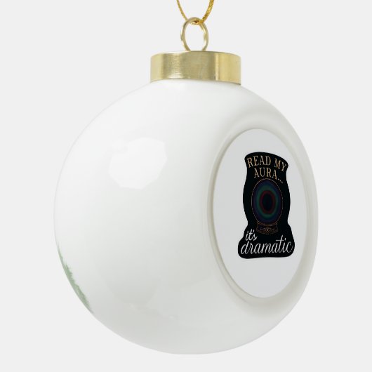 Whimsigoth Fantasy - Mystische Wälder, Monde & Mag Keramik Kugel-Ornament (Links)