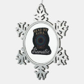 Whimsigoth Fantasy - Mystische Wälder, Monde & Mag Schneeflocken Zinn-Ornament (Rechts)