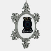 Whimsigoth Fantasy - Mystische Wälder, Monde & Mag Schneeflocken Zinn-Ornament (Links)