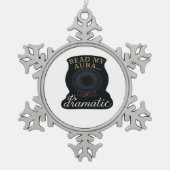 Whimsigoth Fantasy - Mystische Wälder, Monde & Mag Schneeflocken Zinn-Ornament (Vorderseite)