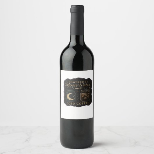 Whimsigoth Fantasy - Mystische Wälder, Monde & Mag Weinetikett (Vorderseite)