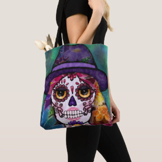 Whimsigoth Florale Hippie-Psychedelische Schädelku Tasche