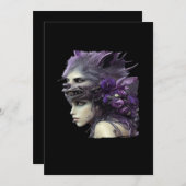 Whimsigoth Funny Design für Halloween Feiertagskarte (Vorne/Hinten)