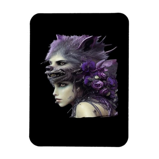 Whimsigoth Funny Design für Halloween Magnet (Vertikal)