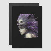 Whimsigoth Funny Design für Halloween Magnetkarte (Vorne/Hinten)