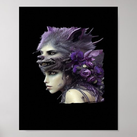 Whimsigoth Funny Design für Halloween Poster (Vorne)