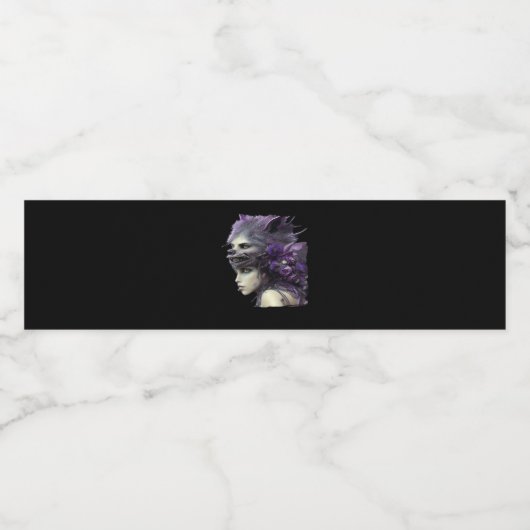 Whimsigoth Funny Design für Halloween Wasserflaschenetikett (Einzelnes Label)