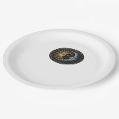 Whimsigoth gestanzter Glasmond und Sun Classic Pappteller (Schrägansicht)