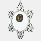 Whimsigoth gestanzter Glasmond und Sun Classic Schneeflocken Zinn-Ornament (Rechts)