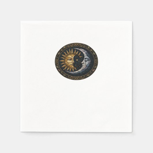 Whimsigoth gestanzter Glasmond und Sun Classic Serviette (Vorderseite)