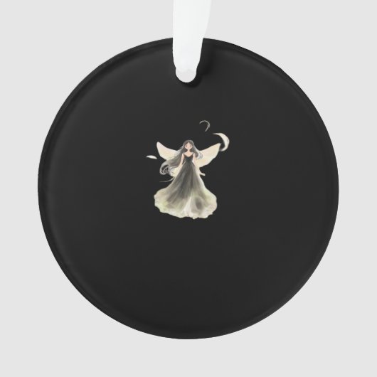 Whimsigoth Girl Dark Fairy Ästhetik mit Vibes Cl Ornament (Vorderseite)