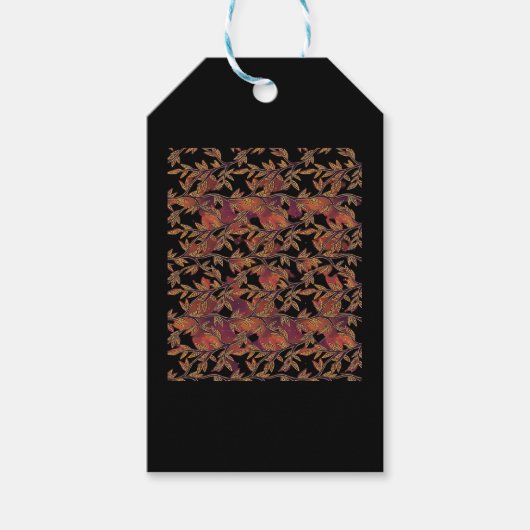 Whimsigoth Golden Vinework Grafische Geschenkanhänger (Vorderseite)