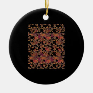 Whimsigoth Golden Vinework Grafische Keramik Ornament