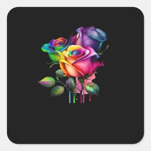 Whimsigoth - Gotisches Design Quadratischer Aufkleber (Vorderseite)