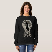 Whimsigoth Halloween Cat Skull Full Moon Gothic Oc Sweatshirt (Vorne ganz)