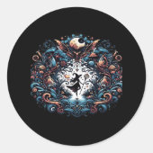 Whimsigoth Hexe im klassischen Stil Runder Aufkleber (Vorderseite)