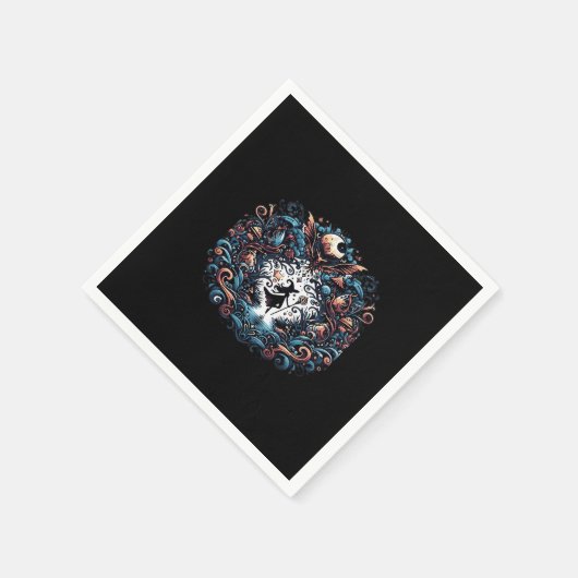 Whimsigoth Hexe im klassischen Stil Serviette (Ecke)