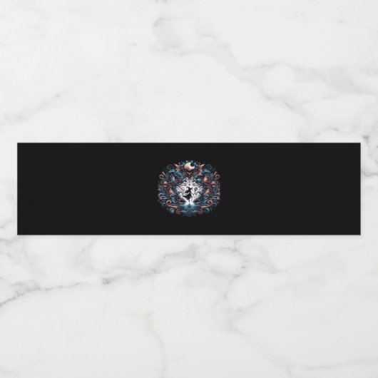 Whimsigoth Hexe im klassischen Stil Wasserflaschenetikett (Einzelnes Label)