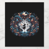 Whimsigoth Hexe im klassischen Stil Weinetikett (Einzelnes Label)