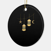 Whimsigoth Lantern Full Moon Night Sky Classic Keramik Ornament (Links)