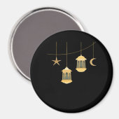 Whimsigoth Lantern Full Moon Night Sky Classic Magnet (Vorderseite/Rückseite)