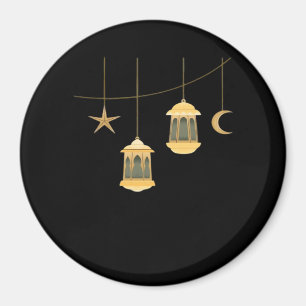 Whimsigoth Lantern Full Moon Night Sky Classic Magnet
