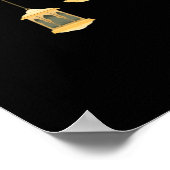 Whimsigoth Lantern Full Moon Night Sky Classic Poster (Ecke)