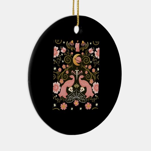 Whimsigoth Midnight Garden Graphic Keramik Ornament (Rechts)
