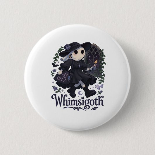 Whimsigoth mit City Classic - Stadtmagie trifft au Button (Vorderseite)