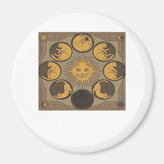 Whimsigoth Mond Klassiker Magnet (Vorne)