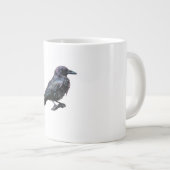 Whimsigoth Moody Floral Grungy Corvus, Raven, Crow Jumbo-Tasse (Vorderseite Rechts)