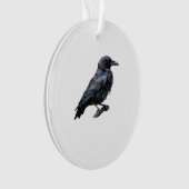 Whimsigoth Moody Floral Grungy Corvus, Raven, Crow Ornament (Vorderseite)