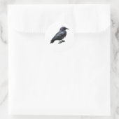 Whimsigoth Moody Floral Grungy Corvus, Raven, Crow Runder Aufkleber (Tasche)