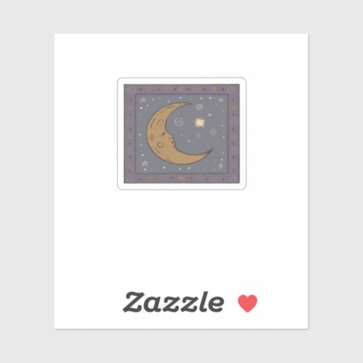 Whimsigoth Moon Classic Aufkleber (Blatt)