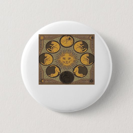 Whimsigoth Moon Classic Button (Vorderseite)
