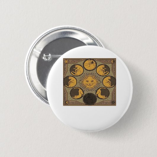 Whimsigoth Moon Classic Button (Vorne & Hinten)