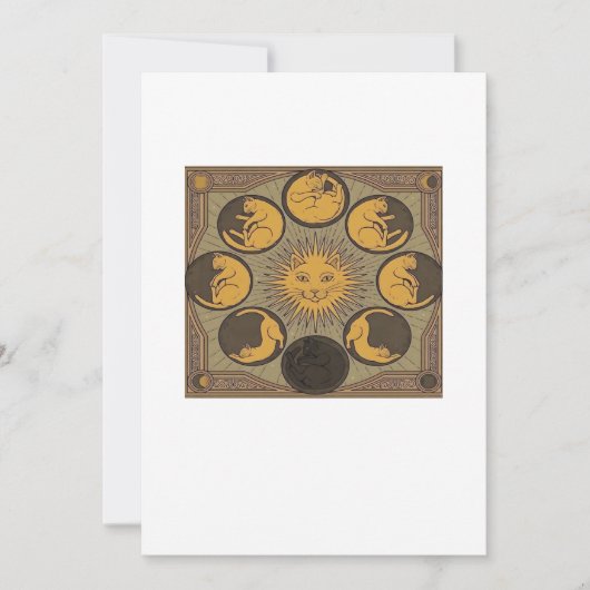 Whimsigoth Moon Classic Feiertagskarte (Vorderseite)