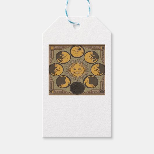 Whimsigoth Moon Classic Geschenkanhänger (Vorderseite)