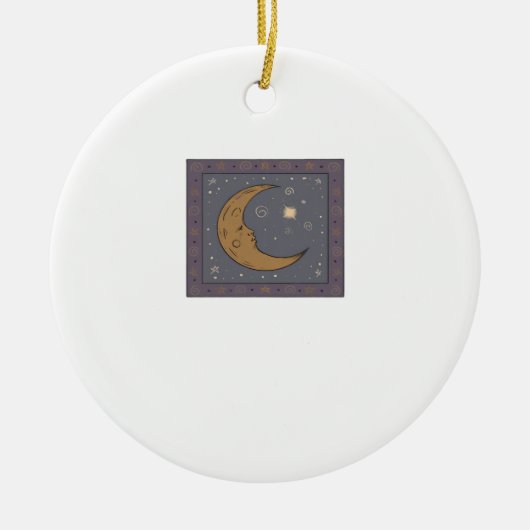 Whimsigoth Moon Classic Keramik Ornament (Vorne)