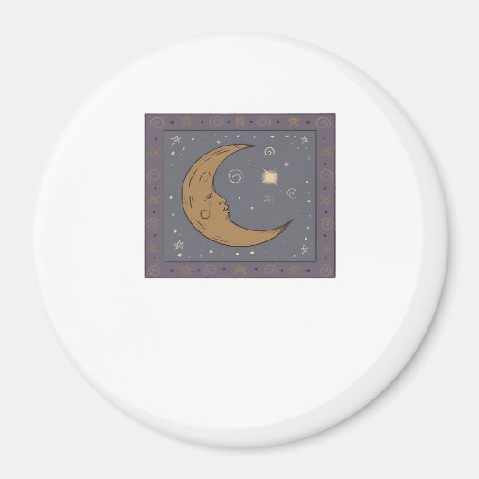 Whimsigoth Moon Classic Magnet (Vorne)