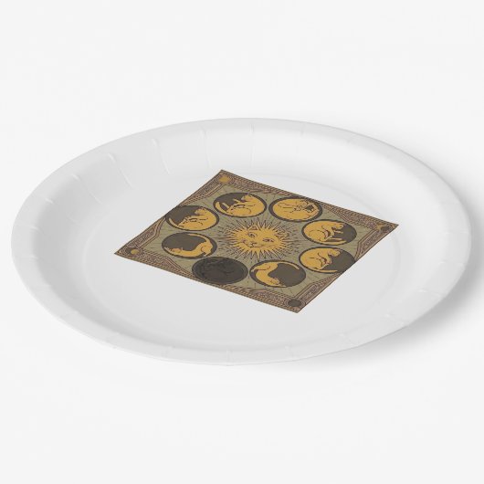 Whimsigoth Moon Classic Pappteller (Schrägansicht)