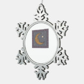 Whimsigoth Moon Classic Schneeflocken Zinn-Ornament (Rechts)