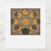 Whimsigoth Moon Classic Weinetikett (Einzelnes Label)